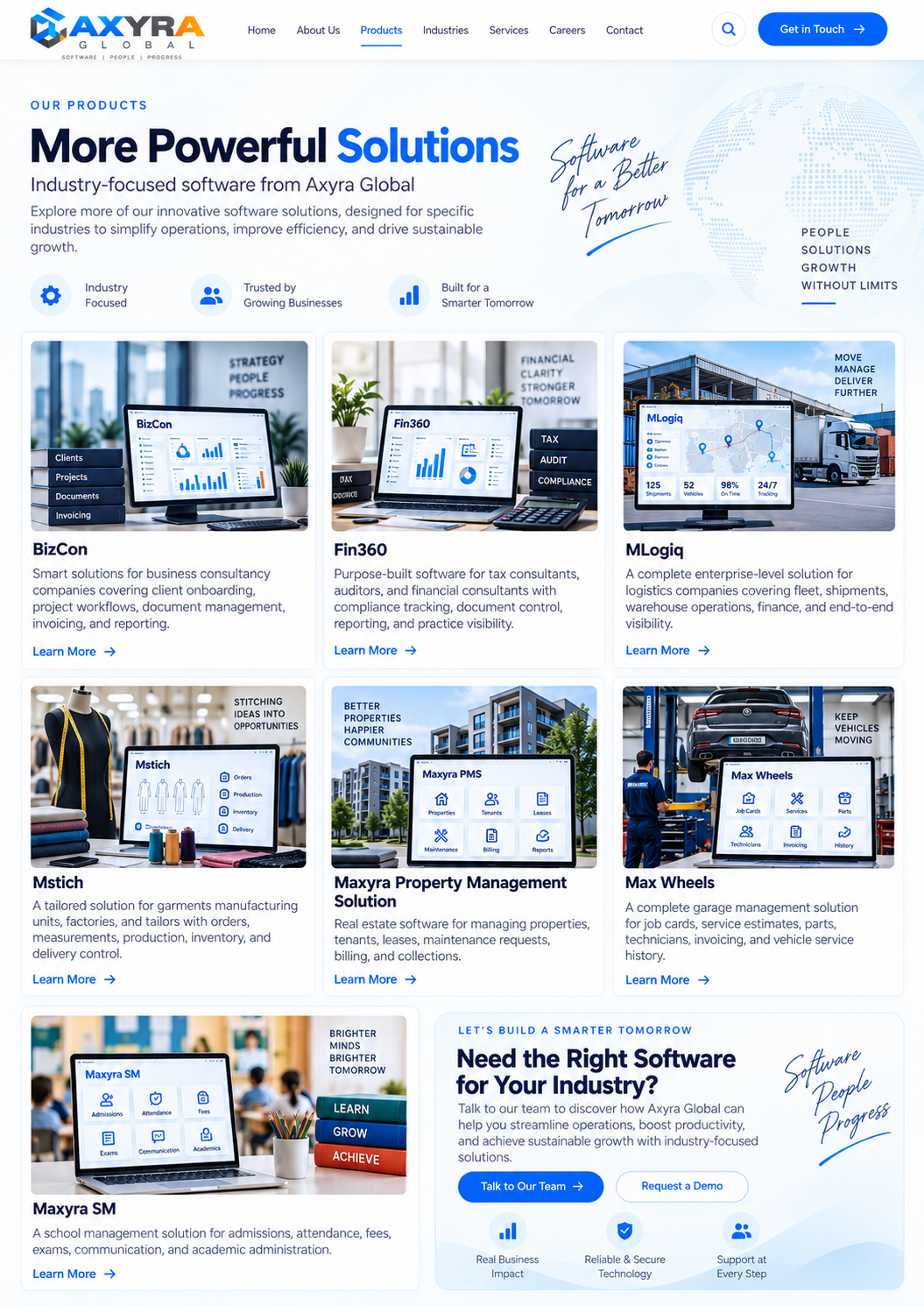 Property management software interface for real estate companies